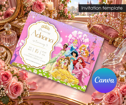 Disney Princess Invitation mockup