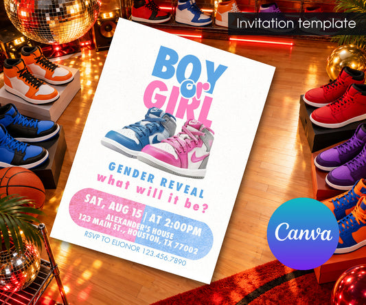 Sneaker Ball Air Jordan Nike Invitation mockup