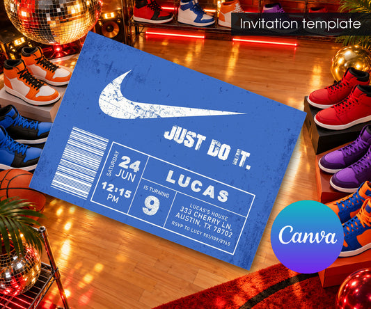Sneaker Ball Air Jordan Nike Invitation mockup